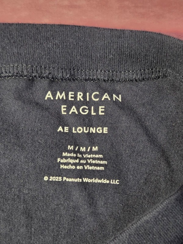 American Eagle AE Lounge Snoopy Peanuts Graphic Pocket T-Shirt gallery