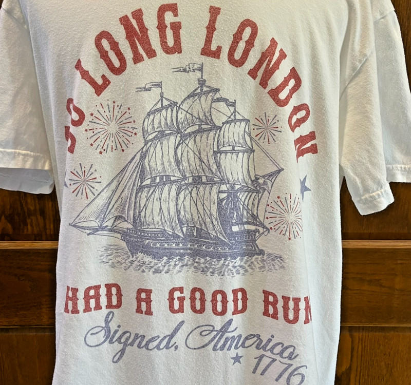So Long London T Shirt Medium Unisex Had A Good Run 1776 America Comfort Colors
