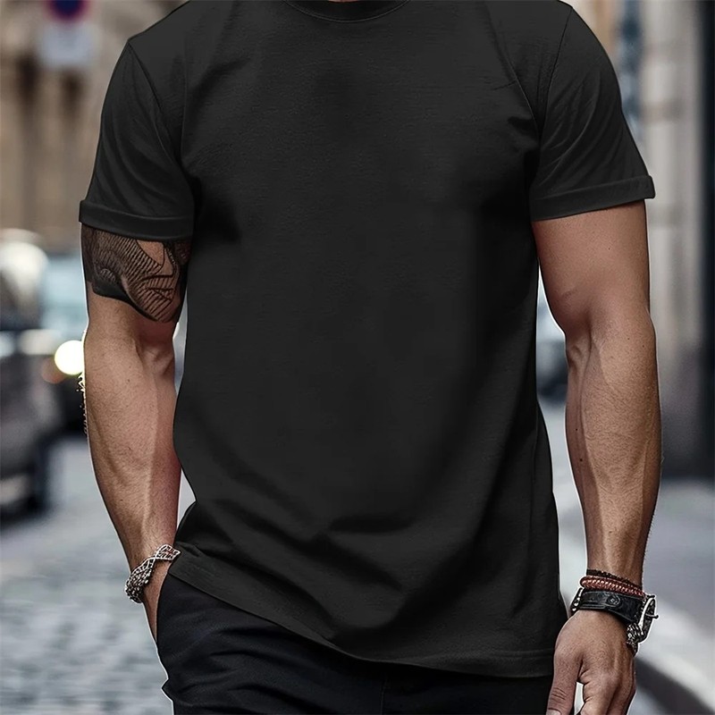 Premium Mens Slim Fit T-Shirt Lightweight Creative Breathable for Summer Casual gallery