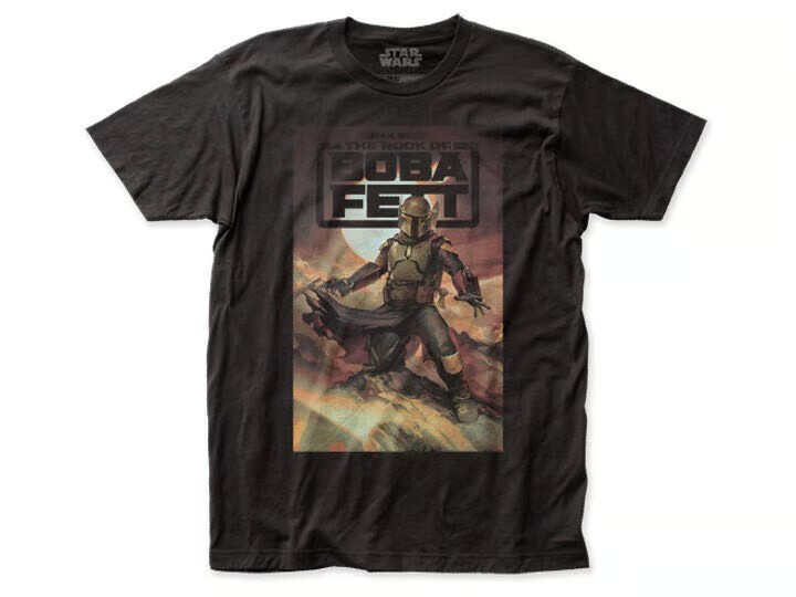 Star Wars Book of Boba Fett Painting Mens Black T-Shirt NEW