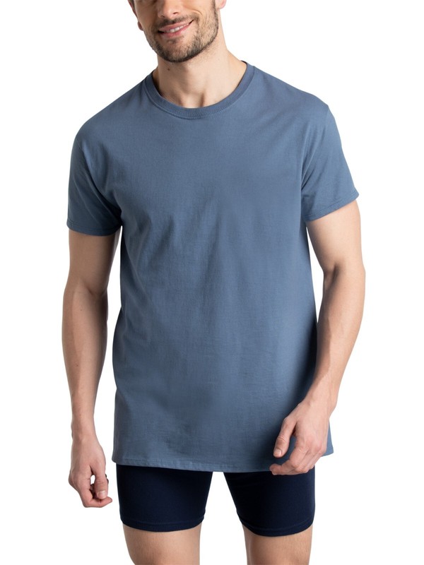 6 Pack Fruit of the Loom Men's Crew T-Shirt Undershirts Super Value Cotton S-3XL gallery