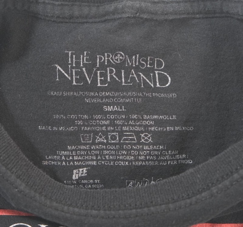 The Promised Neverland Anime Black Graphic T-shirt Size S gallery