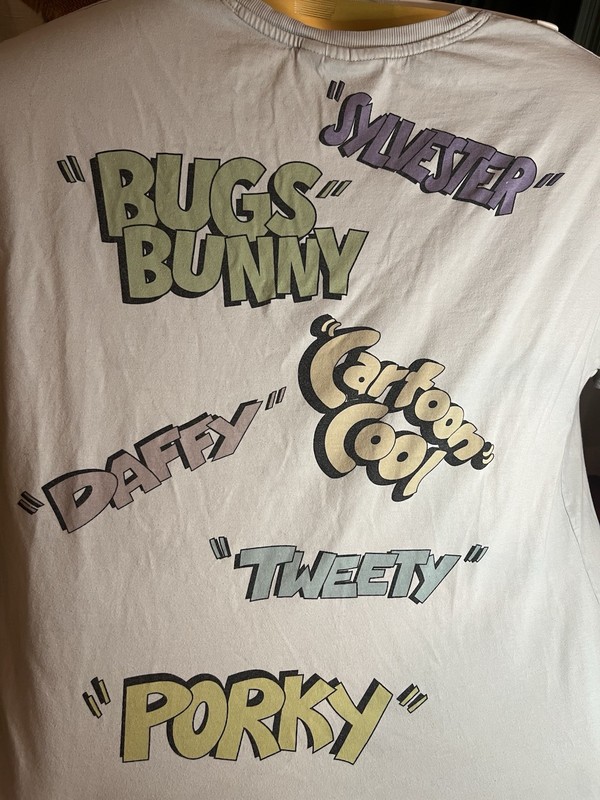 Looney Tunes Men's White Cotton T-Shirt Bugs Bunny Tweety Daffy Graphic gallery