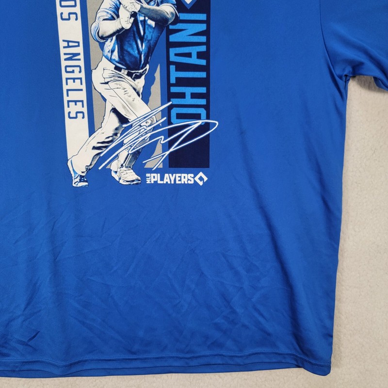 Los Angeles Dodgers Ohthani 17 Blue Graphic Tee Cotton T Shirt Mens Size XL gallery