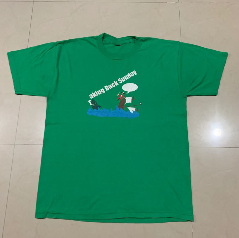Taking Back Sunday Tell All Your Friends T-Shirt Turf Green BT244