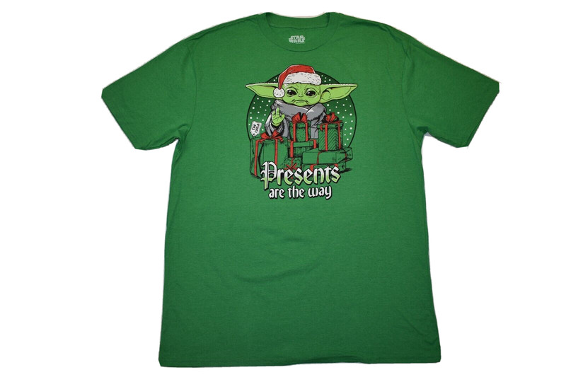 Star Wars Mens Big & Tall Grogu Presents Are On The Way Shirt New LT, 2XLT, 3XLT gallery