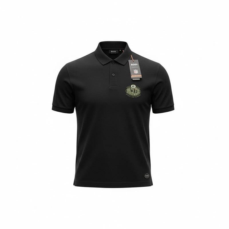 Hugo Boss Polo Designer Shirt NFL Green Bay Packers Classic Fit Size Medium M