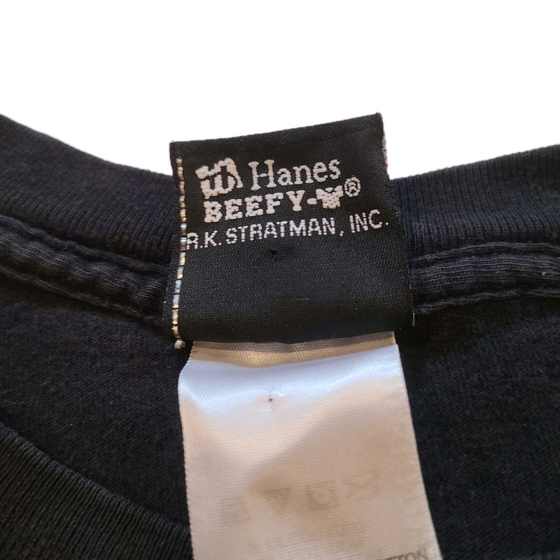 Alef's Harley-Davidson Black Graphic Flame Skull Cotton Hanes Beefy-Tee XL gallery