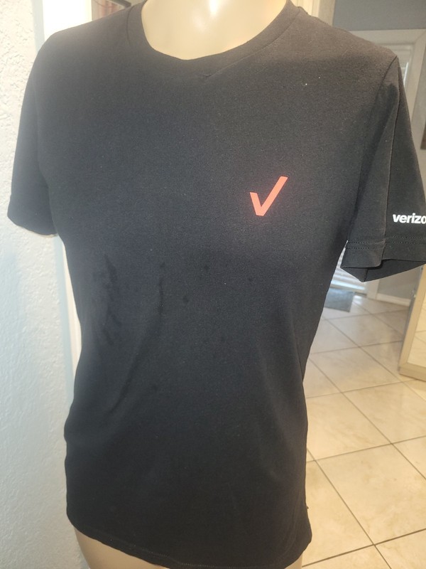 Men’s Medium Verizon Wireless Employee Graphic Print Black T Shirt Logo Top Tee