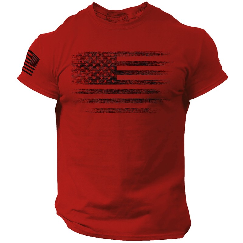 USA Distressed Flag Men T Shirt Patriotic American Tee S - 2XL gallery