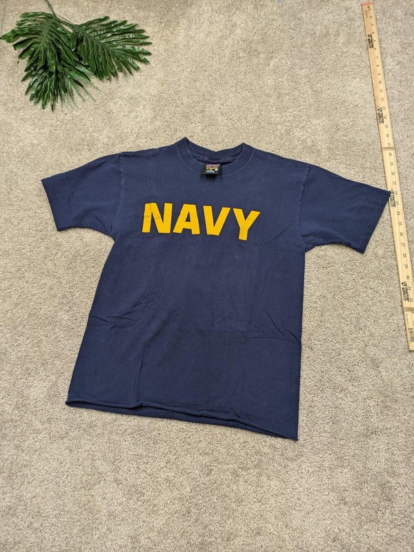 US Navy Shirt Mens Medium Blue Soffe’s Choice Military Vintage Cotton Tee USA