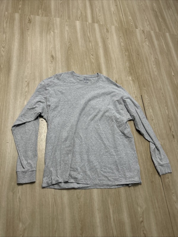 Champion Authentic Athleticwear Gray Long Sleeve T-Shirt Men’s Size 2XL