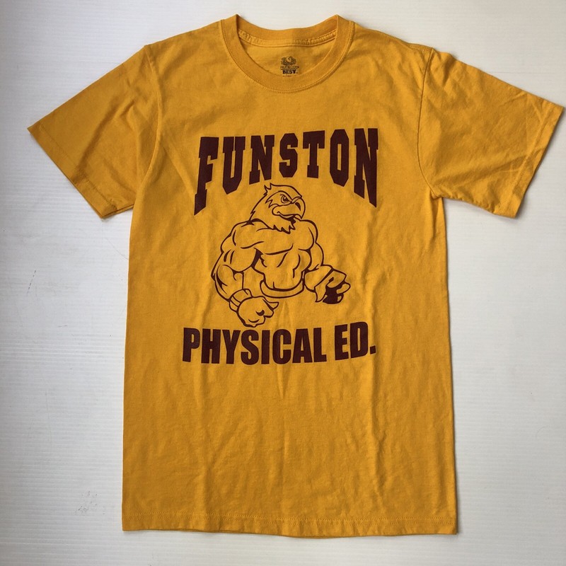 VTG Gym T shirt Funston Gym buff hawk weight training lifting Chicago CPS Small