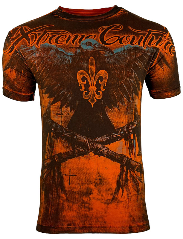 Xtreme Couture By Affliction Men's T-shirt Darkside Biker Red Tattoo S-5XL