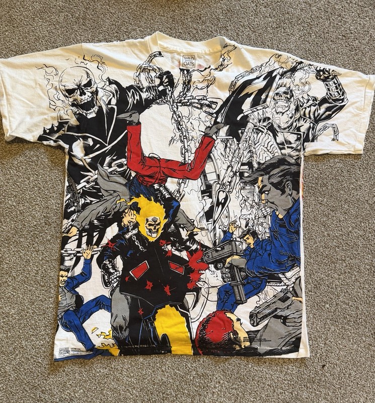WILD OATS 1992 GHOST RIDER WHITE TEE