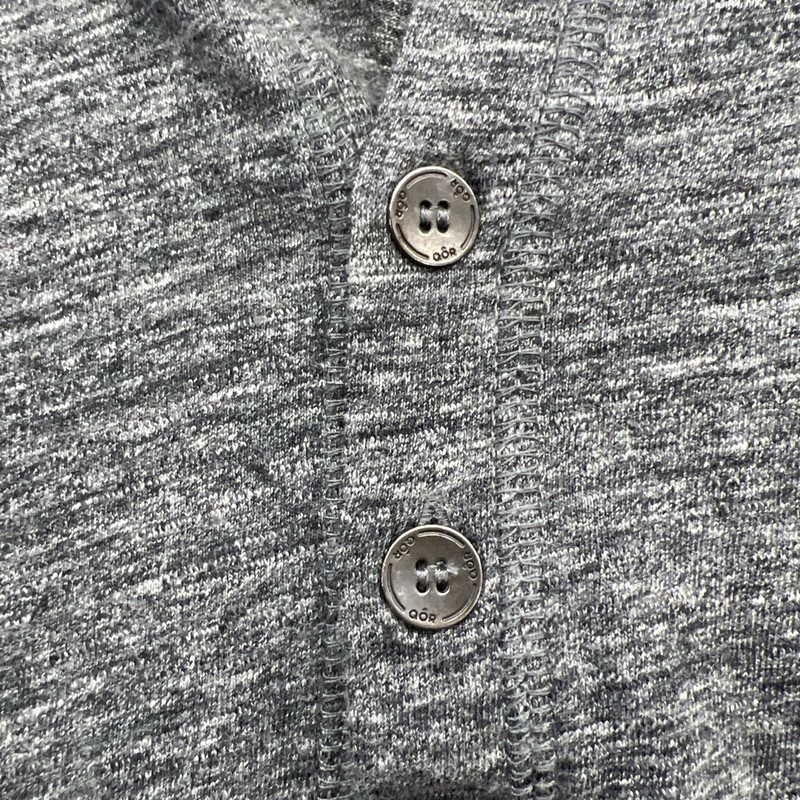 QOR Shirt Mens Large Long Sleeve Henley 100% Cotton Tee Heather Gray B190 gallery