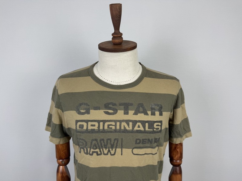 G-Star Raw Denim Originals Camouflage Striped Cotton Short Sleeve T-Shirt Sz M gallery
