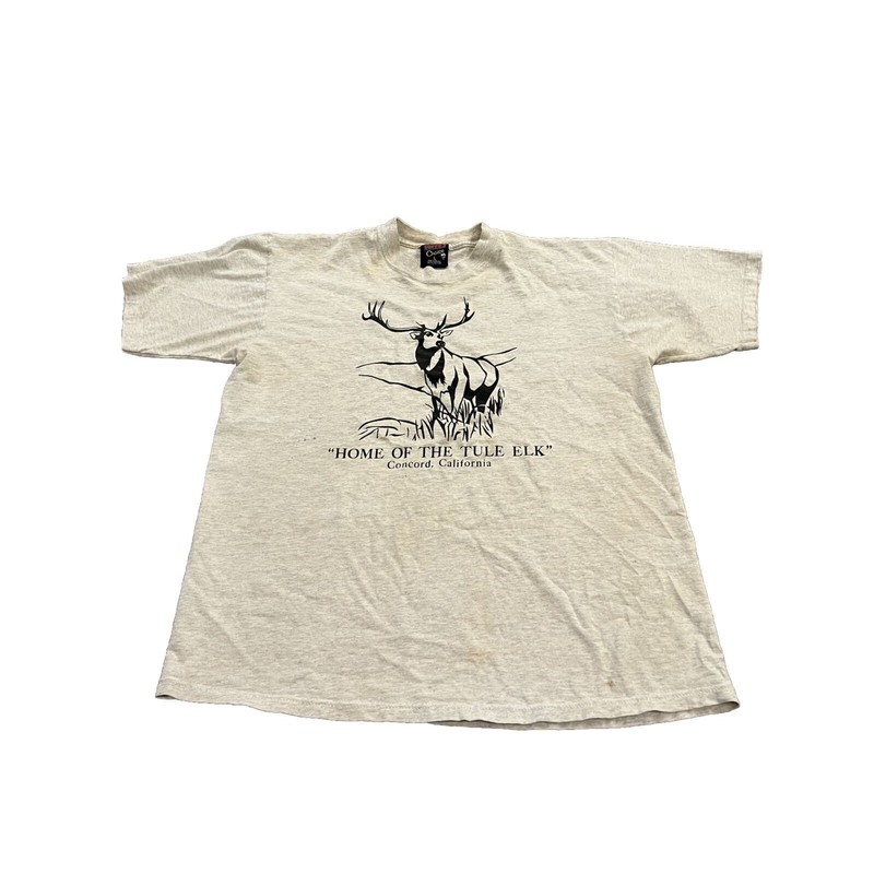 Vtg Soffes Choice Mens Home Of The Tule Elk Concord California Tshirt Size L