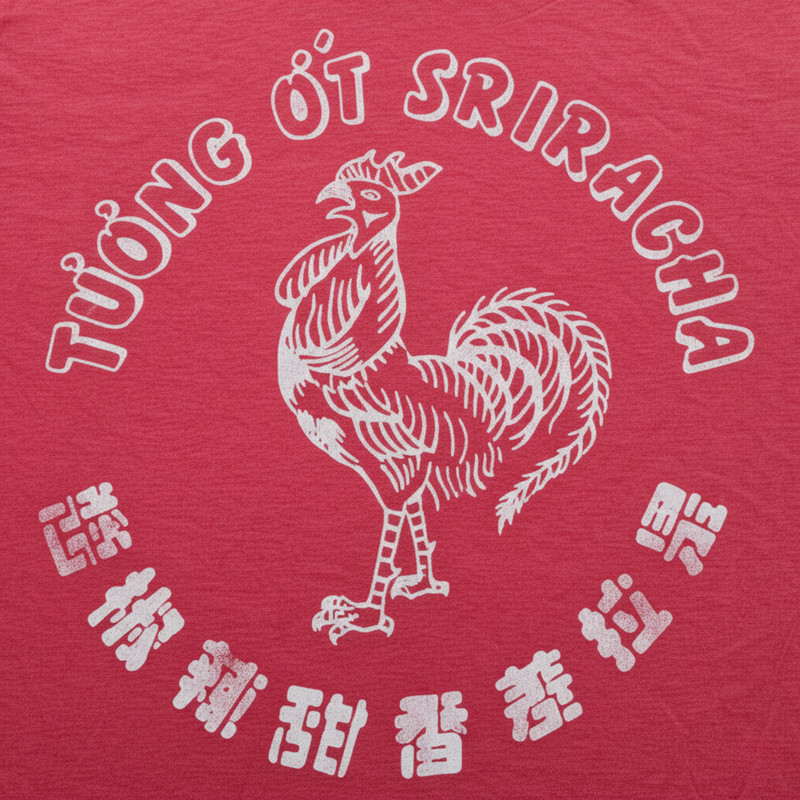 Tuong Ot Sriracha Hot Chili Sauce Cock Red Mens T-Shirt Tee Shirt Big & Tall NWT gallery