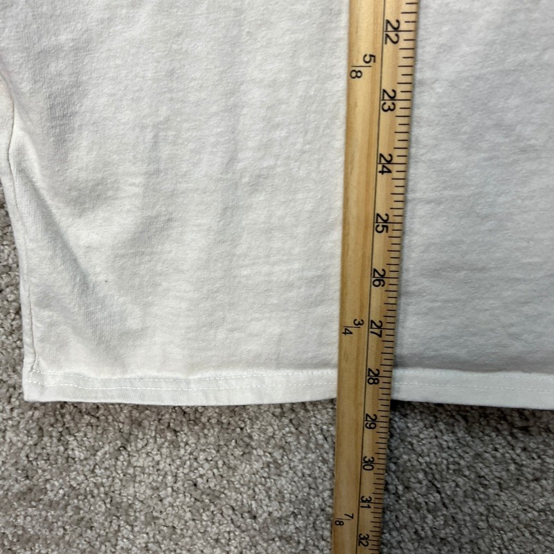 Carhartt T-Shirt Men XL Cream Long Sleeve Loose Fit Graphic Sleeve Crew Neck EUC gallery