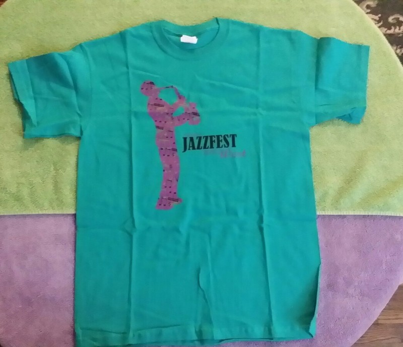 2008 Jazz Fest West San Dimas CA T-Shirt Size M Sea-Green Ojays Music Festival