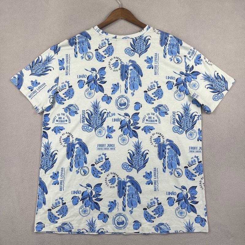 Farm Rio Shirt Mens XL Floral Fruta Anthropologie Short Sleeve Tee Designer NWT gallery