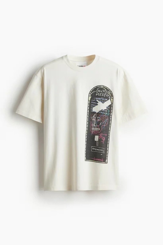 Rare logo Who decides war x H&M Jean Michel Basquiat tee t-shirt NWT sz XS