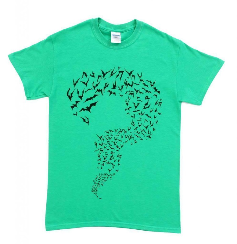 Adult Green TV Show The Big Bang Theory Sheldon Bats Riddler Batman T-Shirt Tee