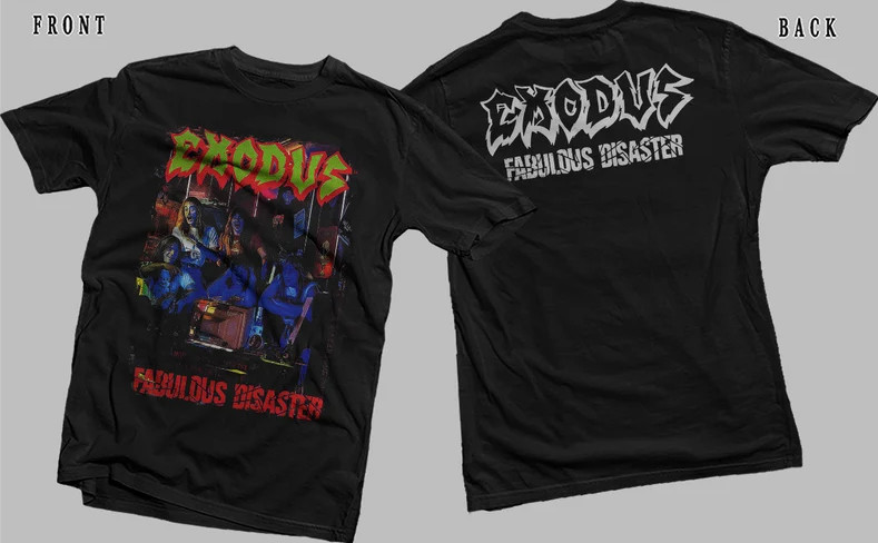 New Dtg/Dtf printed T-shirt – EXODUS- Fabulous Disaster- size- S,M,L,XL,2-3-5XL