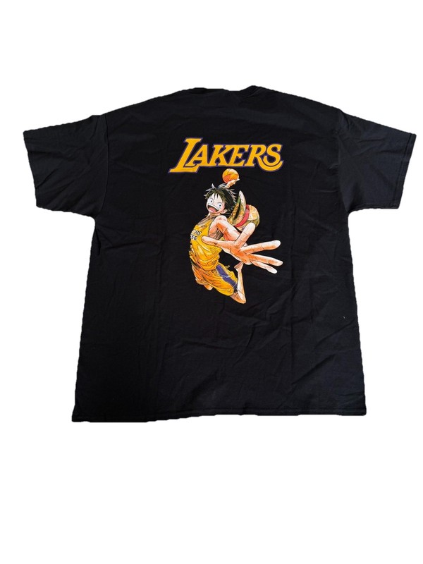 Los Angeles Lakers x One Piece Anime Collab 2025 T-Shirt L/XL Not For Sale NBA