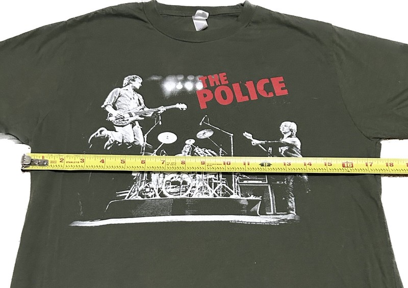 The Police Tour T-Shirt 2007/08 Short Sleeve Green Graphic Tee Small gallery