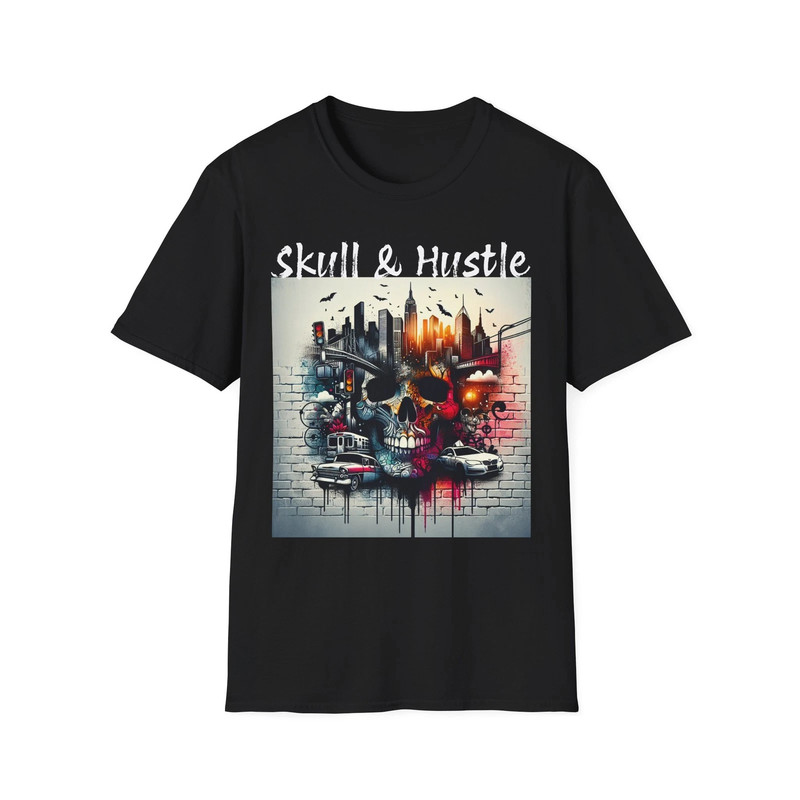 Urban Skull & Hustle Spooky Graphic Tee, Halloween Shirt, Unisex T-shirt