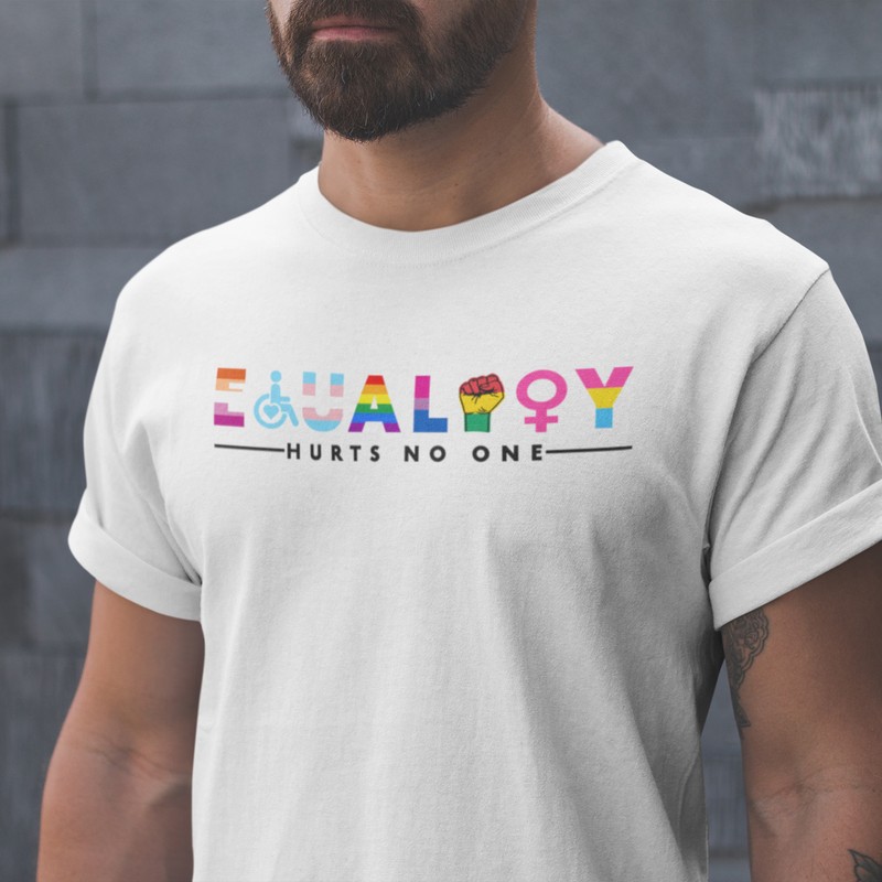 LGBTQIA Equality Hurts No One T Shirt Men shirt LGBTQ Gay Pride Him flag gay ... gallery