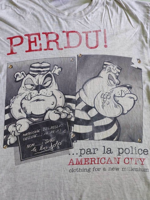 dog prisoner joke funny cartoons vintage t shirt gray xl 23/29 gallery