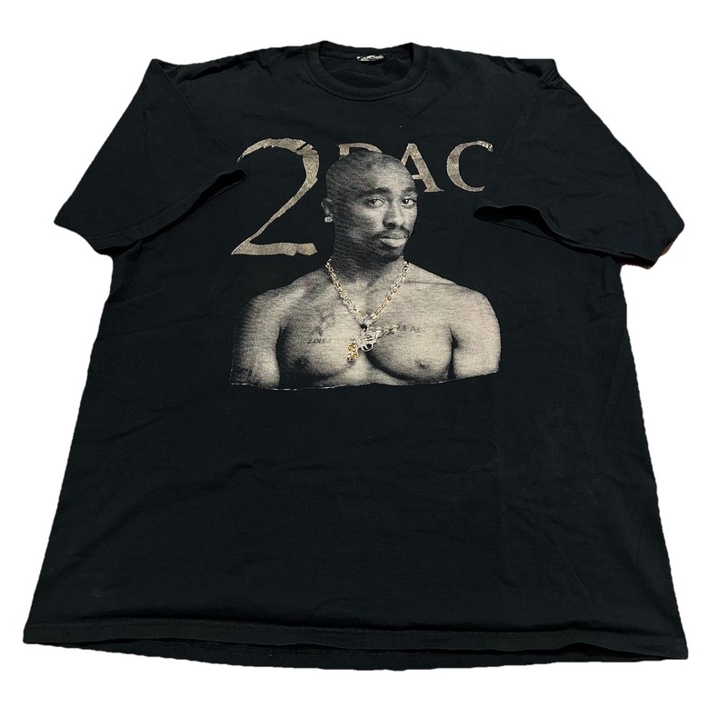 VTG Y2K TUPAC 2PAC SHAKUR BLACK HIP-HOP RAP T-SHIRT MEMORIAL SZ 4XL 28X35 (14)