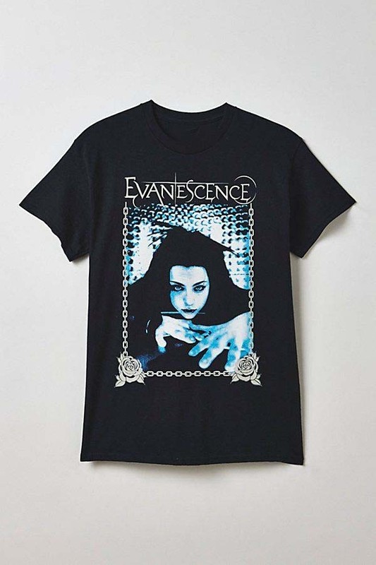 Rare! Evanescence Photo Graphic Tee Shirt Tour Concert BL462