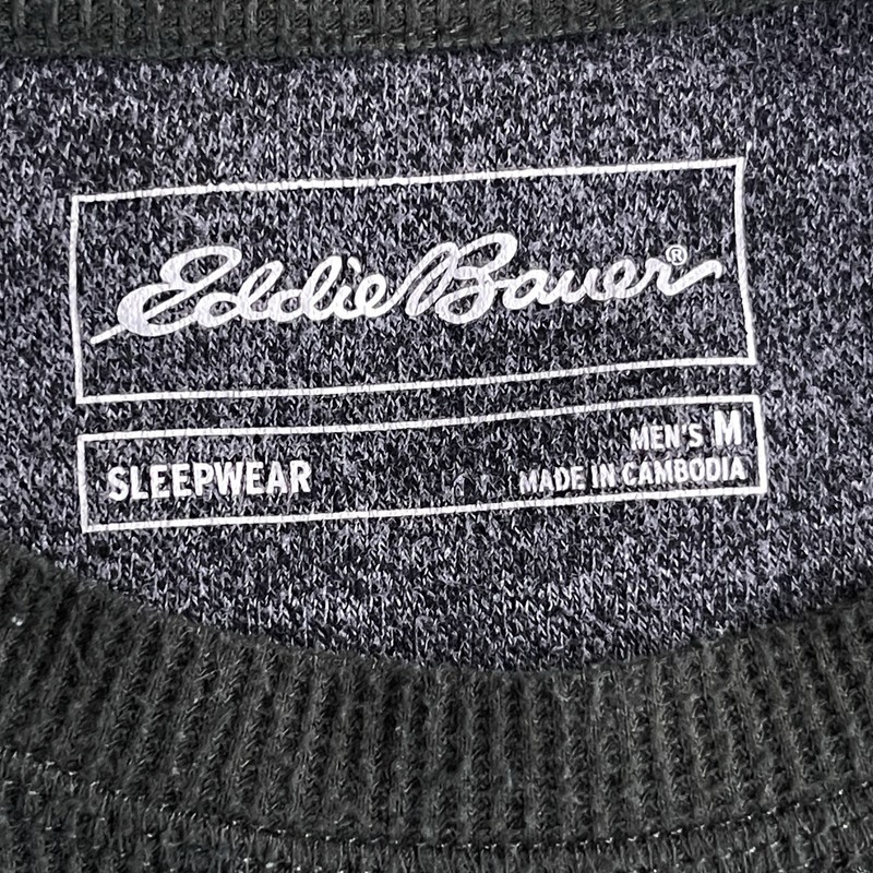 Eddie Bauer Mens Thermal Shirt Medium Green Base Layer Sleepwear Outdoor Stretch gallery