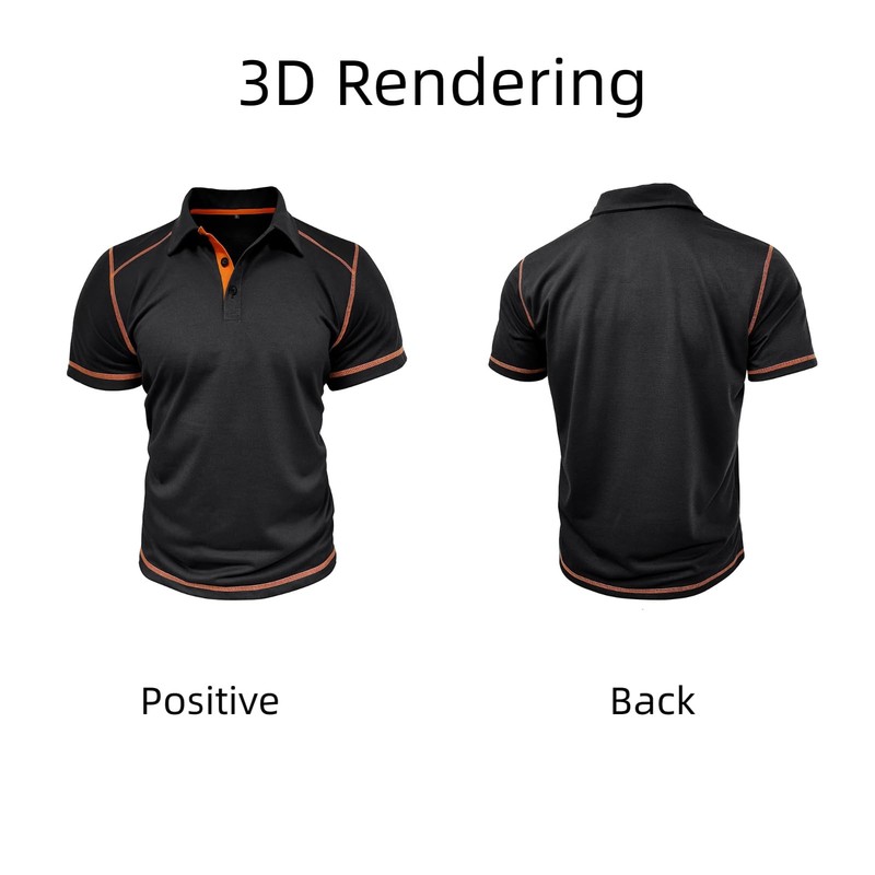 Polo Shirt Men's Short Sleeve Color Blocked Neck Short Sleeve Collared Classic... gallery