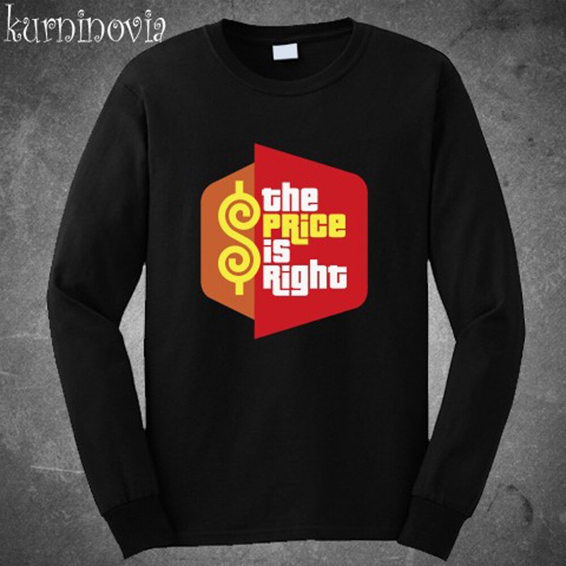 The Price is Right Classic Tv Show Long Sleeve Black T-Shirt Size S to 3XL