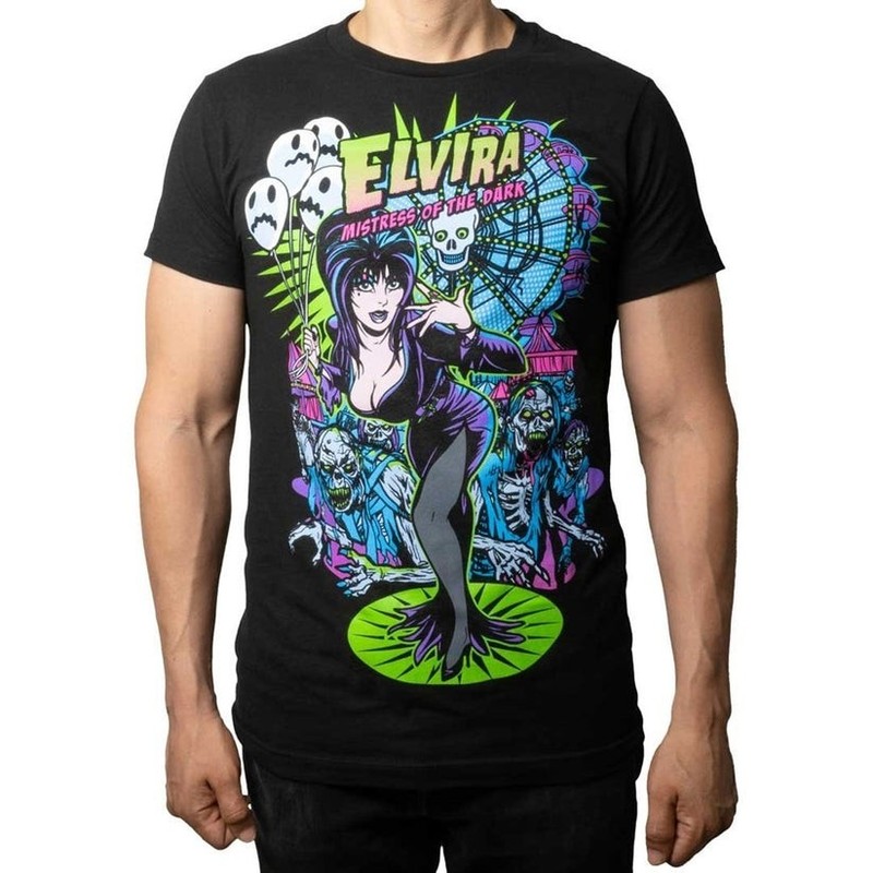 Kreepsville Elvira Zombie Ferris Wheel TShirt Carnival Zombie Tee S-M-L-XL-2X-3X