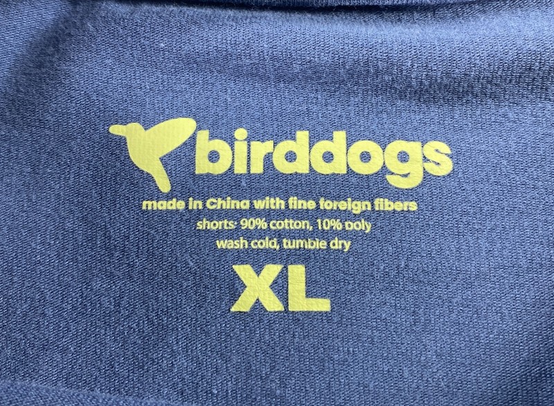 Birddogs Size XL Long Sleeve Off Blue Cotton/Poly Pocket Crew T-Shirt Preppy gallery