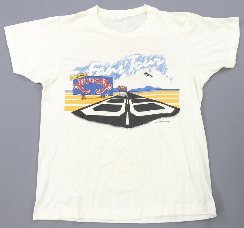 Rare Vintage I Saw Alabama The Fans Tour 1986 T Shirt 80s Band Wildcountry White