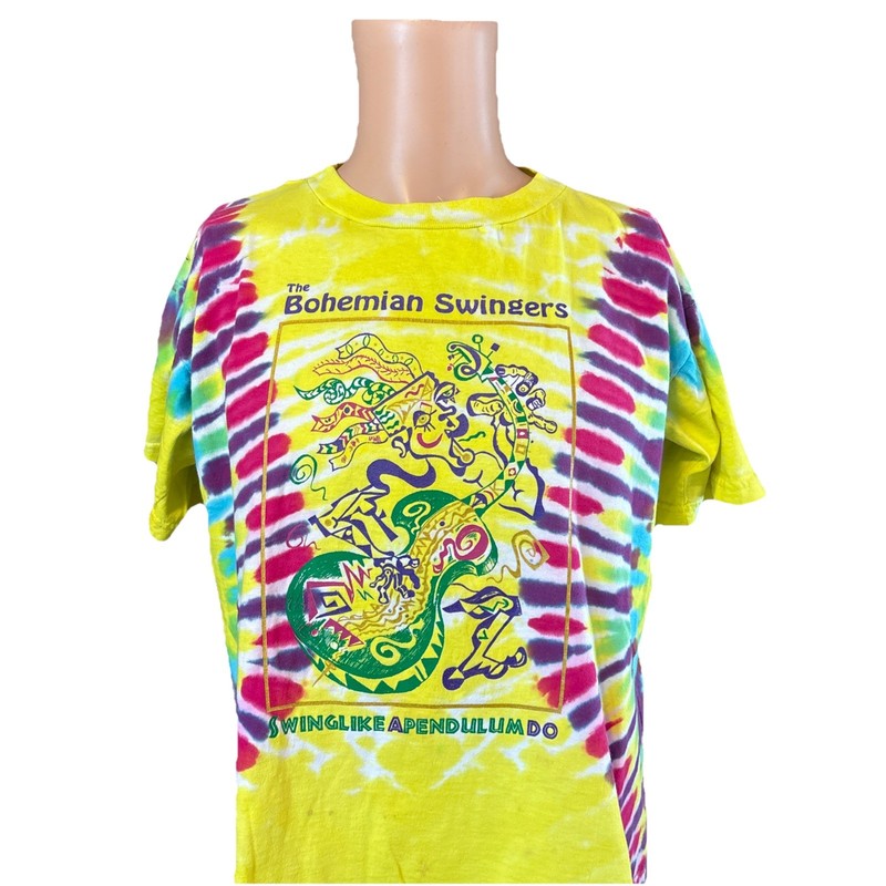 Vintage The Bohemian Swingers Swing Like A Pendulum Do Tie Dye Shirt Size Large