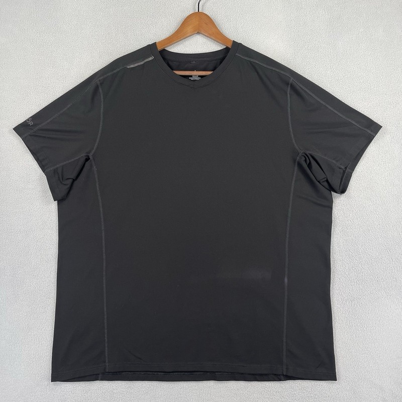 QOR Shirt Men XXL Black Short Sleeve Performance Lightweight Casual Stretch