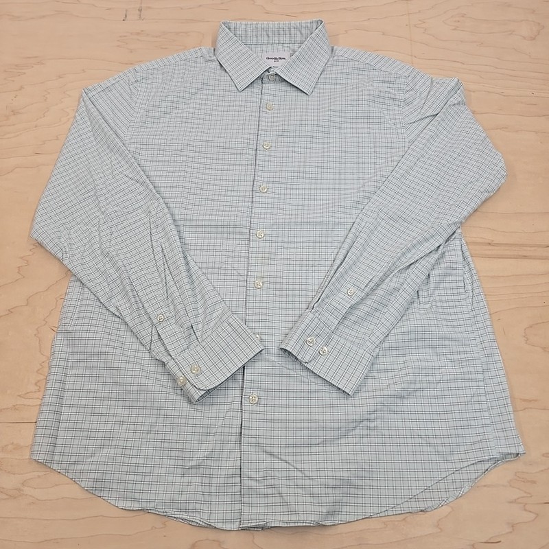 Men Goodfellow & Co Long Sleeve Stretch-Collar Button-Down Shirt Size 17-17.5