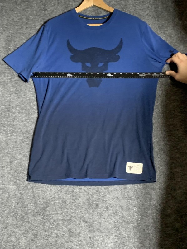 Under Armour Project Rock Shirt Mens Large Blue Bull Blood Sweat Respect Tee gallery