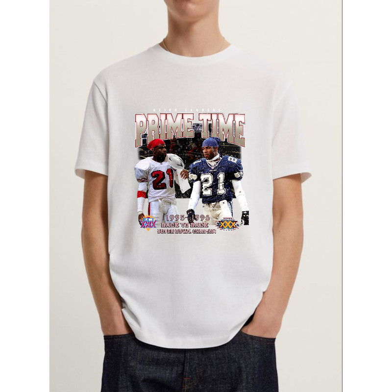 Deion Sanders TShirt – Prime Time Vintage – Retro American Football Unisex Shirt