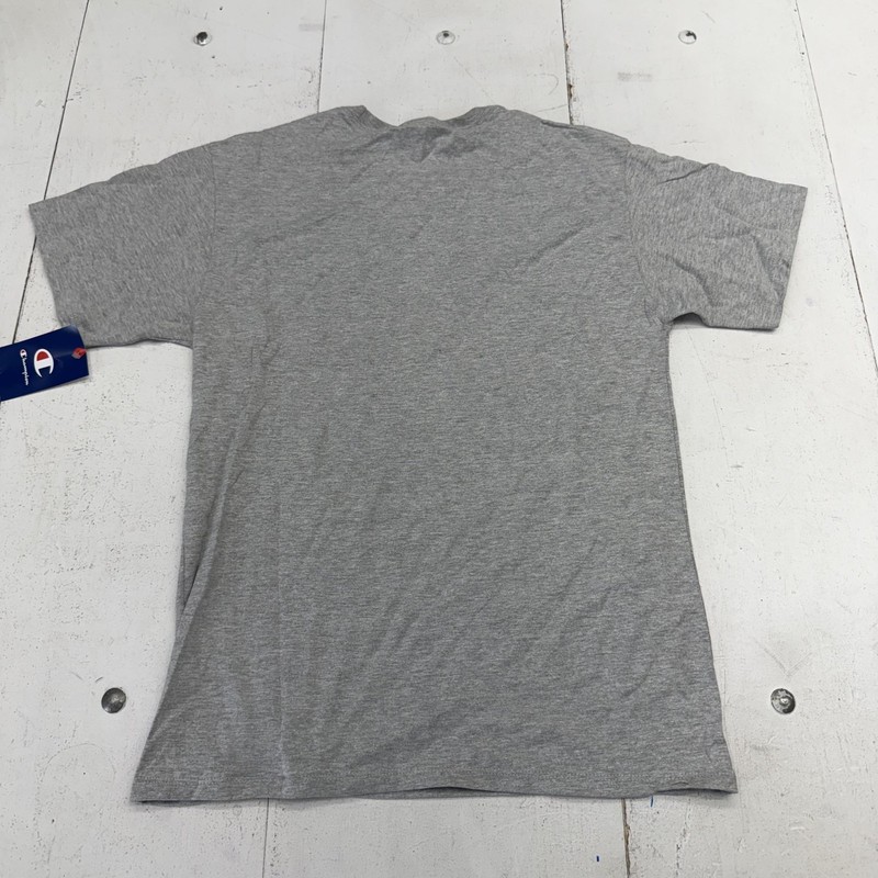 Champion Shirt Mens Medium Gray Solid Logo Tee Tagless Cotton Blend Jersey gallery