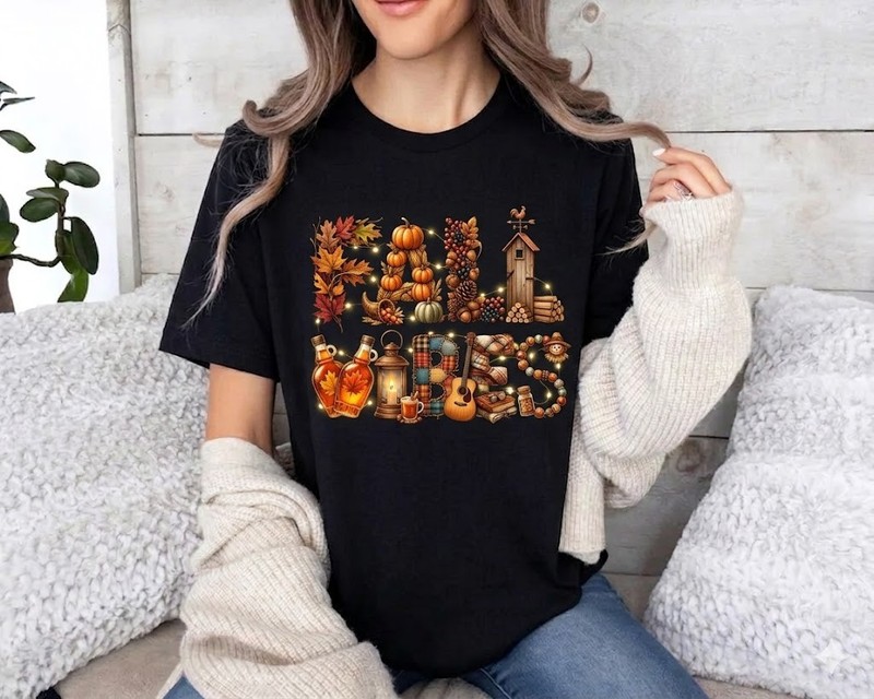 Grateful Thankful Blessed Happy Thanksgiving Tee, Family Gathering T-Shirt gallery