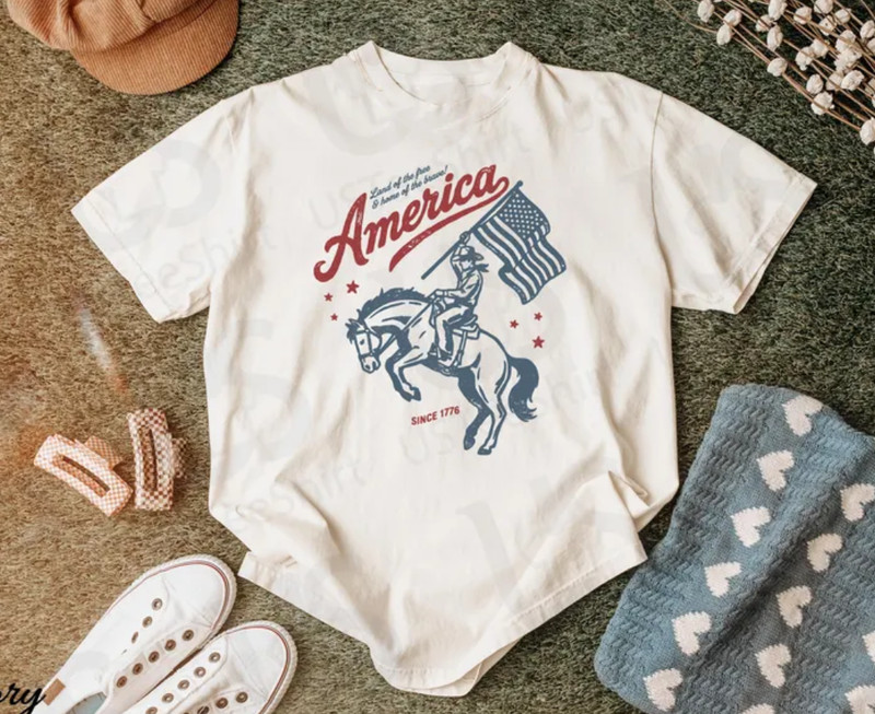 Comfort Colors Patriotic Western Cowboy America 250 Graphic Tee Shirt S-5XL